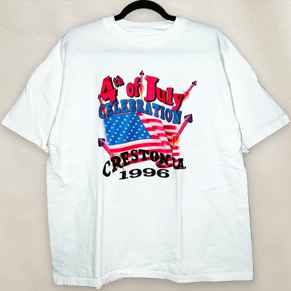 Hanes Shirts Vintage Graphic Tshirt 4th Of July Creston Ia 996